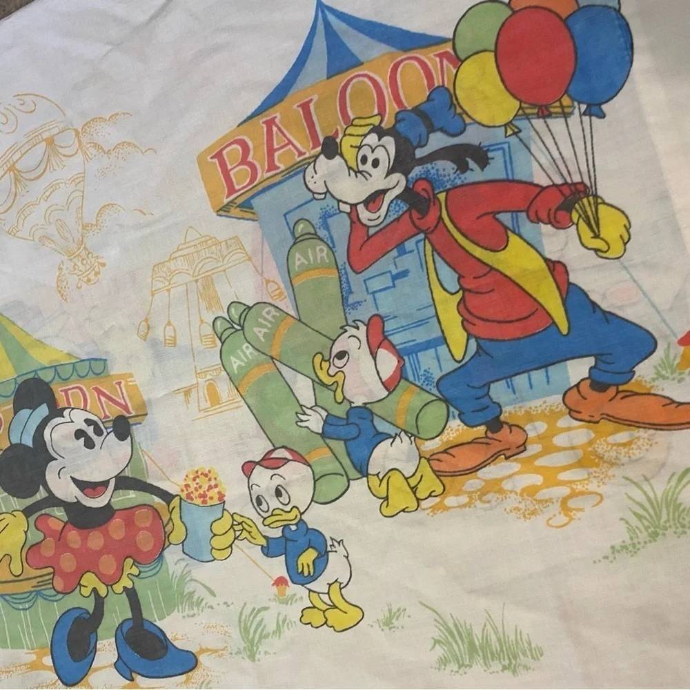 Walt Disney Productions Vintage Mickey And Gang Fair Standard Pillow Case
